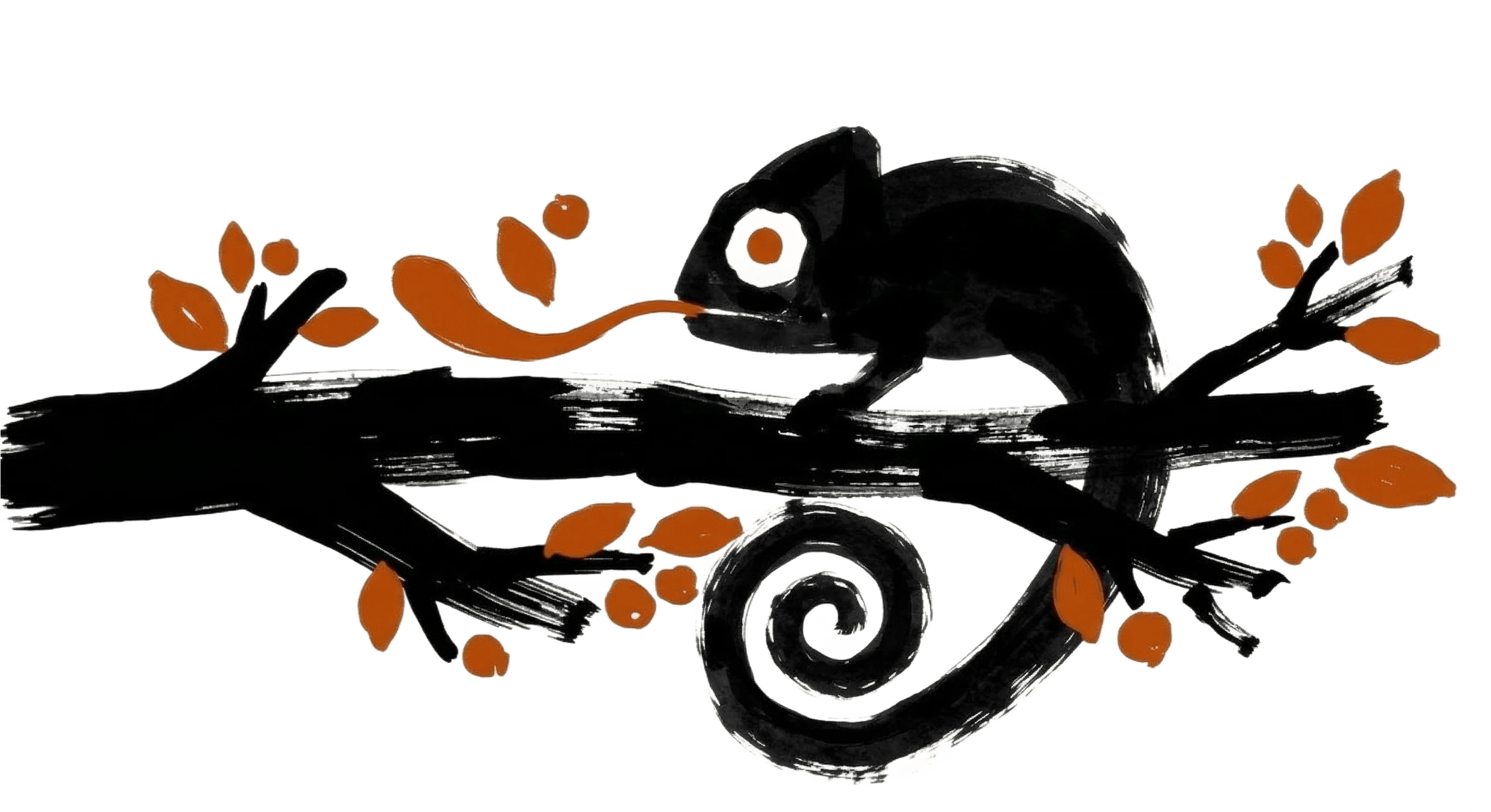 Chameleon perched on a branch